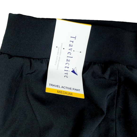 NWT Travelactive Black Lightweight Pull On Pants - Picture 3 of 5